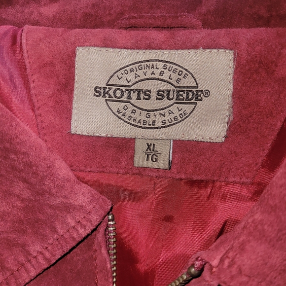 Scotts Suede Red Washable Suede Jacket XL - Picture 7 of 7